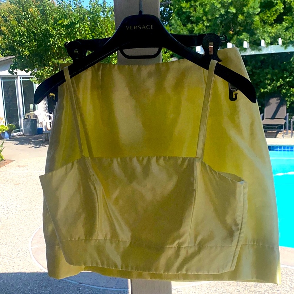 J's Exte Yellow Metallic Skirt set, Sz S